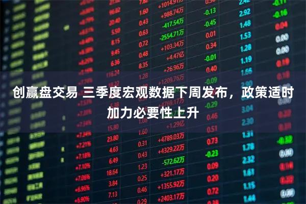 创赢盘交易 三季度宏观数据下周发布，政策适时加力必要性上升